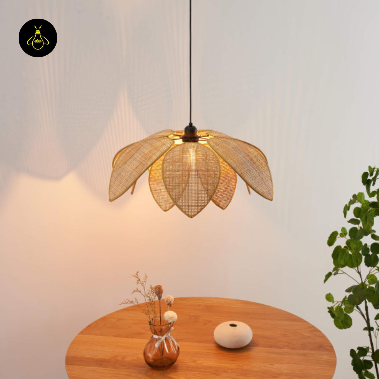 Natural Rattan Pendant Light – Mariella | Rattan Lighting for Living & Dining | Jagmag Lights