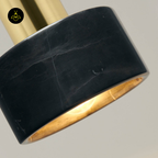 Natural Marble + Metal Pendant Light – Meryl Black Marble | Black Marble Pendant | Jagmag Lights