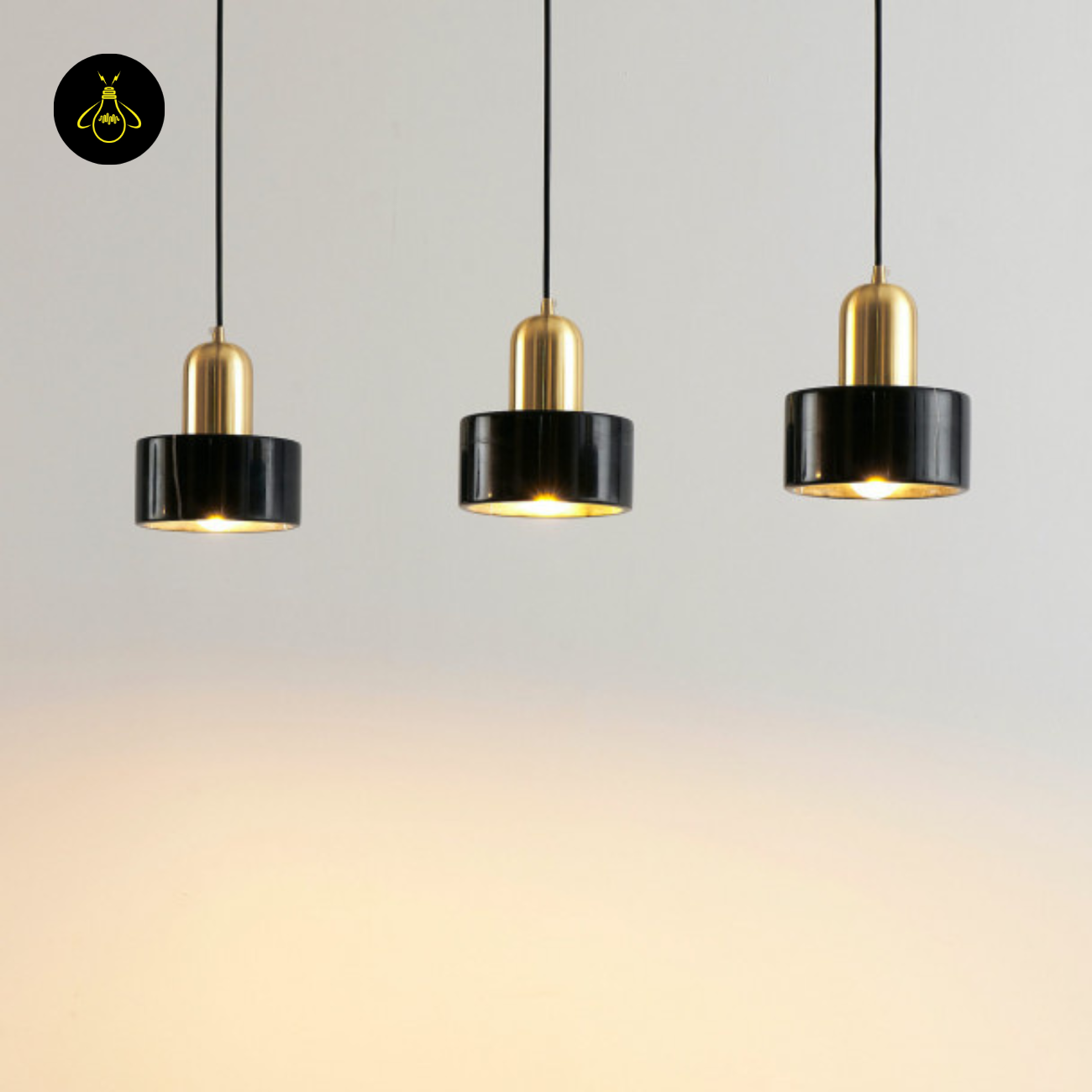 Natural Marble + Metal Pendant Light – Meryl Black Marble | Black Marble Pendant | Jagmag Lights