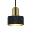 Natural Marble + Metal Pendant Light – Meryl Black Marble | Black Marble Pendant | Jagmag Lights