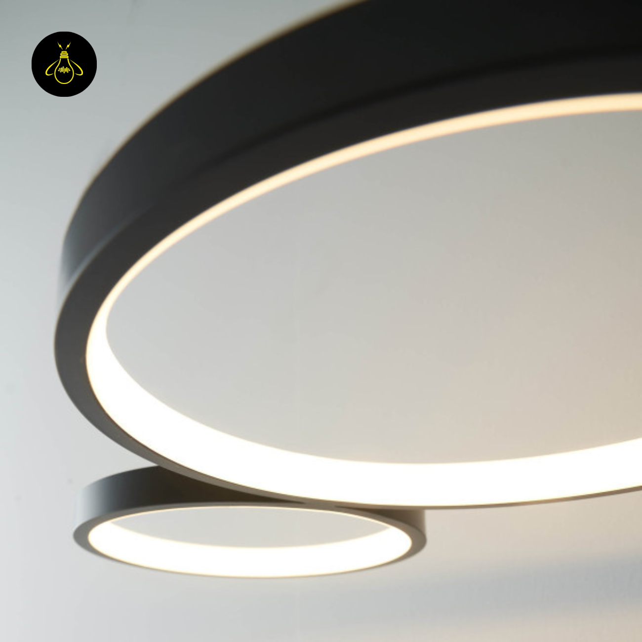 Black Metal LED Pendant Light – Minimalist 4-Circle Design | LED Pendant for Living & Dining Rooms | Jagmag Lights
