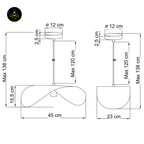 Beautiful Curved Pendant – Gold Finish Design | Modern Pendant Light | Jagmag Lights