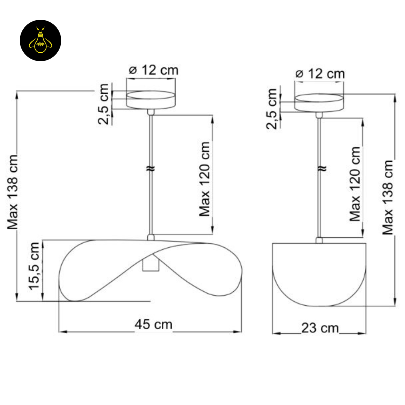 Beautiful Curved Pendant – Gold Finish Design | Modern Pendant Light | Jagmag Lights