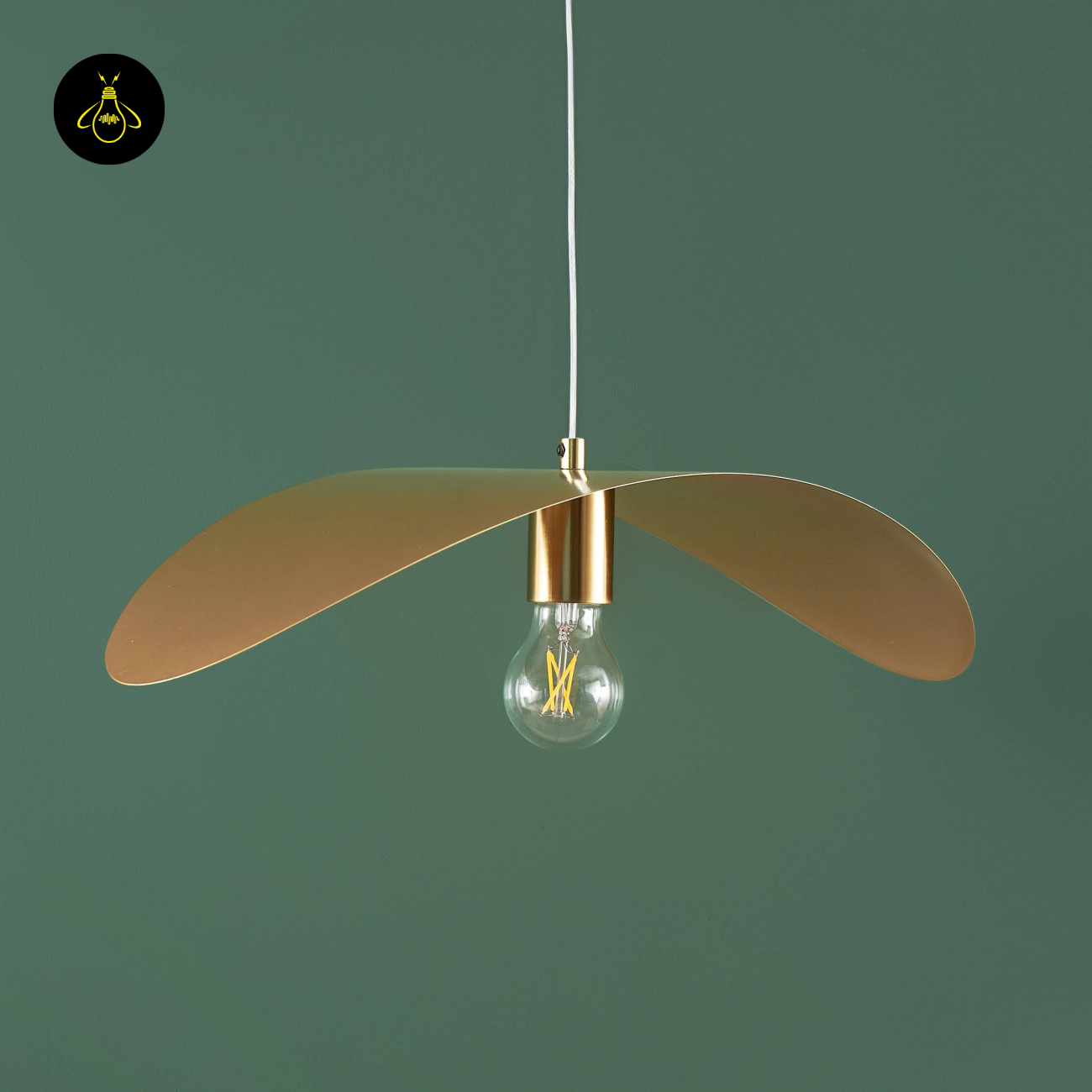 Beautiful Curved Pendant – Gold Finish Design | Modern Pendant Light | Jagmag Lights