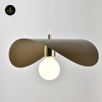 Beautiful Curved Pendant – Gold Finish Design | Modern Pendant Light | Jagmag Lights