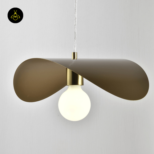 Beautiful Curved Pendant – Gold Finish Design | Modern Pendant Light | Jagmag Lights