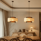 Jagmag Lights Rattan Pendant Light | Japanese Concentric & Drum Shade | E26/E27 | India - Fancy and Decorative lights - Brand name jagmag lights