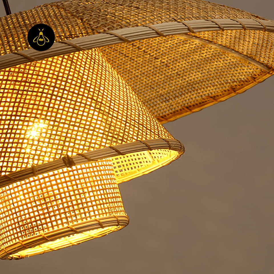 Jagmag Lights Rattan Pendant Light | Hat Weave Design | E26/E27 - Fancy and Decorative lights - Brand name jagmag lights