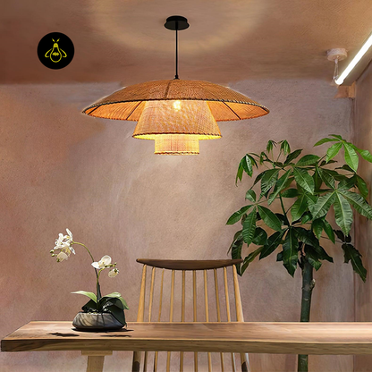 Jagmag Lights Rattan Pendant Light | Hat Weave Design | E26/E27