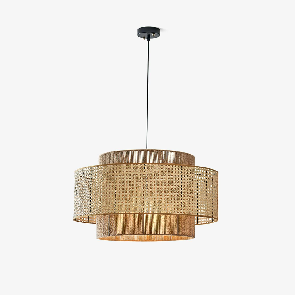 Jagmag Lights Rattan Pendant Light | Japanese Concentric & Drum Shade | E26/E27 | India