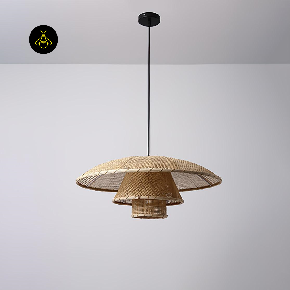 Jagmag Lights Rattan Pendant Light | Hat Weave Design | E26/E27