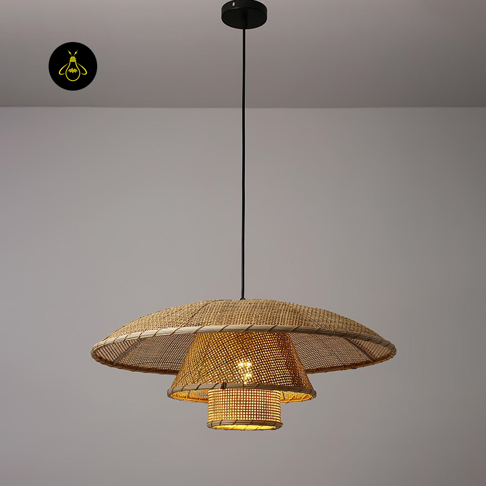 Jagmag Lights Rattan Pendant Light | Hat Weave Design | E26/E27