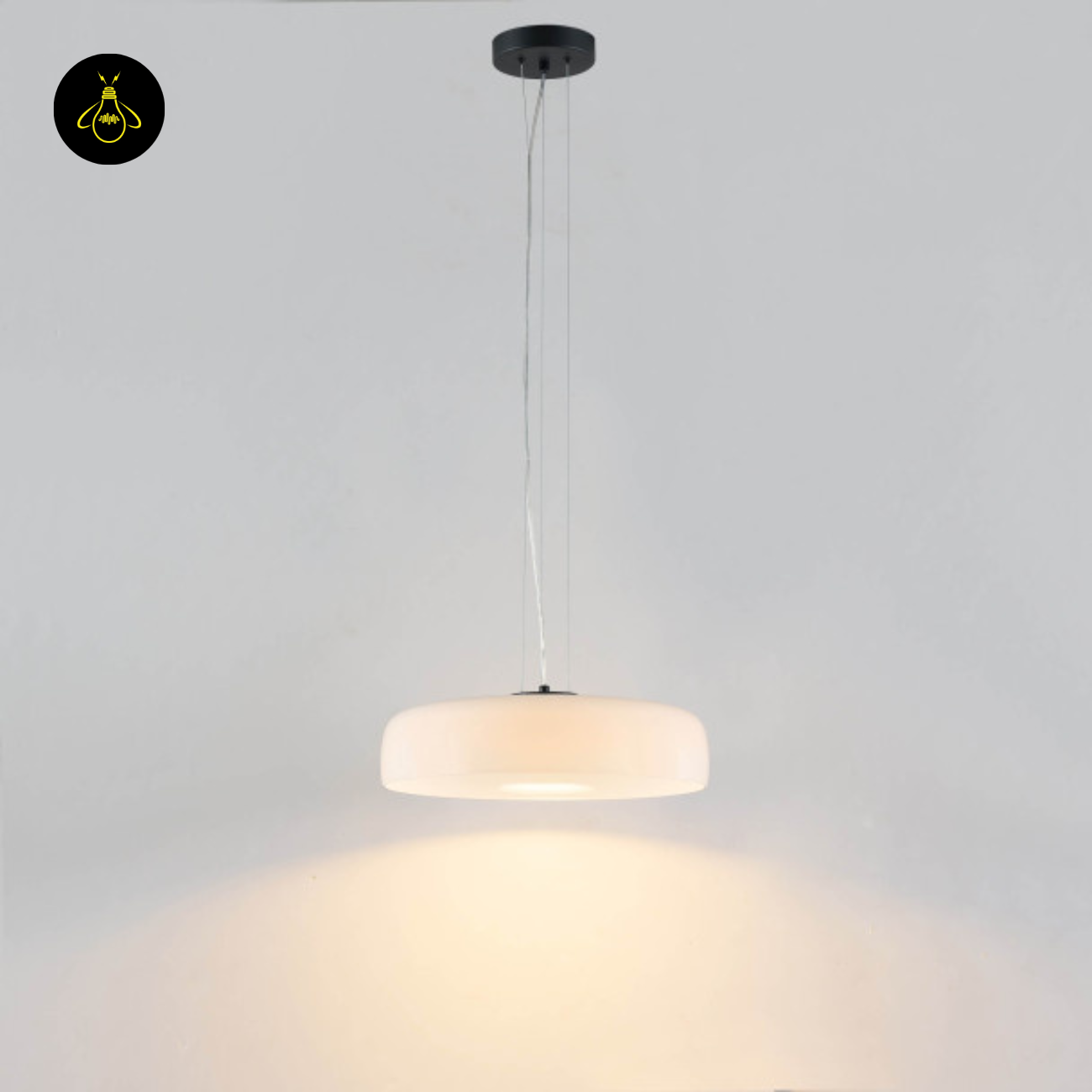 Integrated LED Pendant – Riccardo | White Opal Glass Dome Lighting | Jagmag Lights