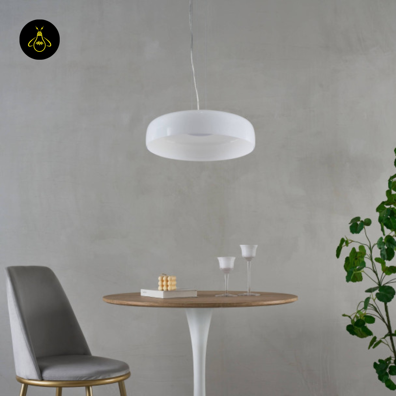 Integrated LED Pendant – Riccardo | White Opal Glass Dome Lighting | Jagmag Lights