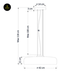 Integrated LED Pendant – Riccardo | White Opal Glass Dome Lighting | Jagmag Lights