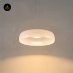 Integrated LED Pendant – Riccardo | White Opal Glass Dome Lighting | Jagmag Lights