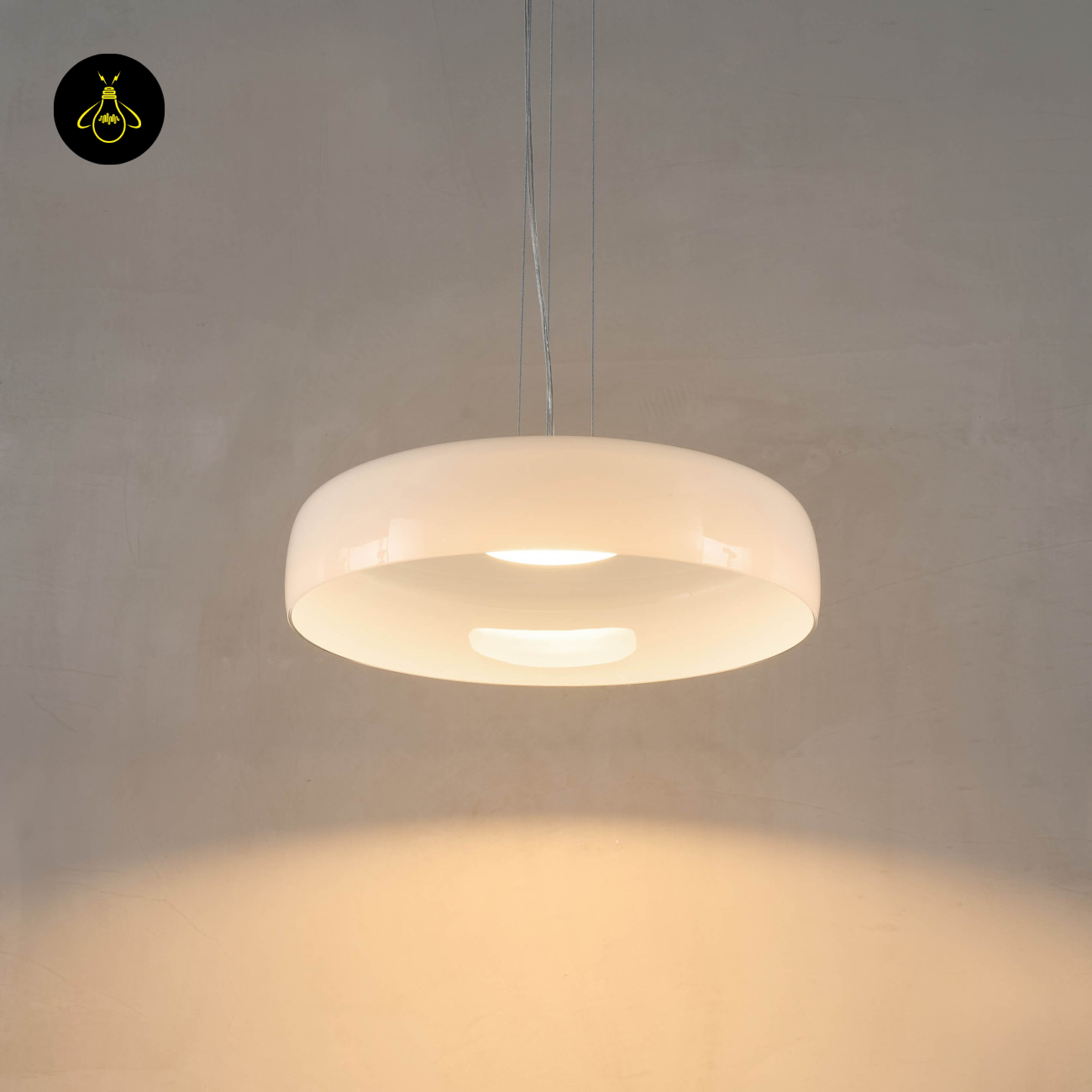 Integrated LED Pendant – Riccardo | White Opal Glass Dome Lighting | Jagmag Lights
