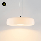Integrated LED Pendant – Riccardo | White Opal Glass Dome Lighting | Jagmag Lights