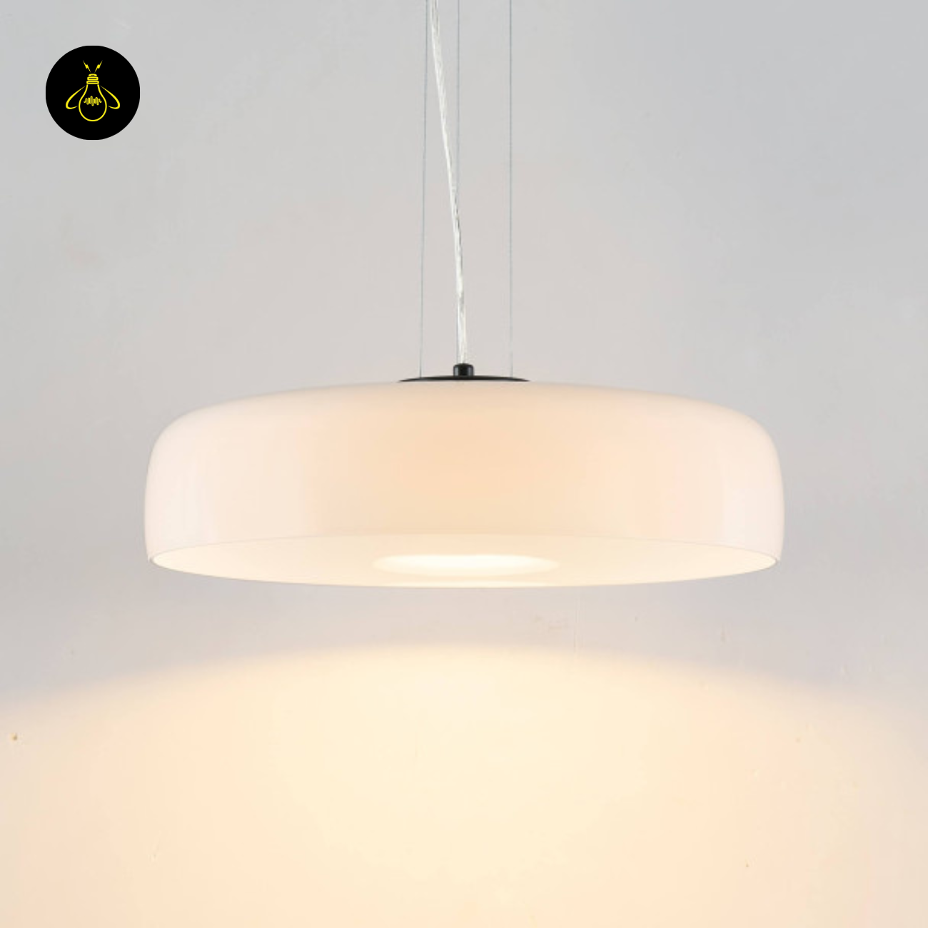 Integrated LED Pendant – Riccardo | White Opal Glass Dome Lighting | Jagmag Lights