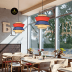 Jagmag Lights Pendant Lamp | Metal, Rattan, Fabric Design | Floral Fabric Pendant Light - Fancy and Decorative lights - Brand name jagmag lights