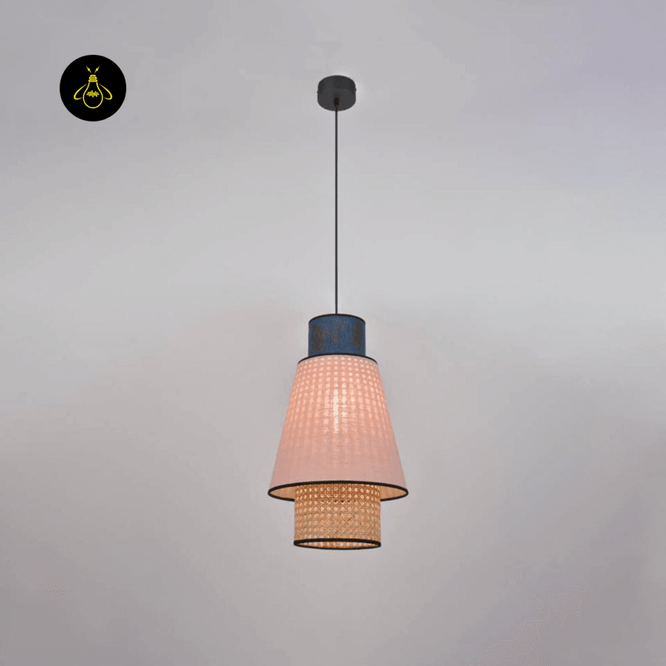 Jagmag Lights Ritta Pendant Pink Blue Fabric Lamp