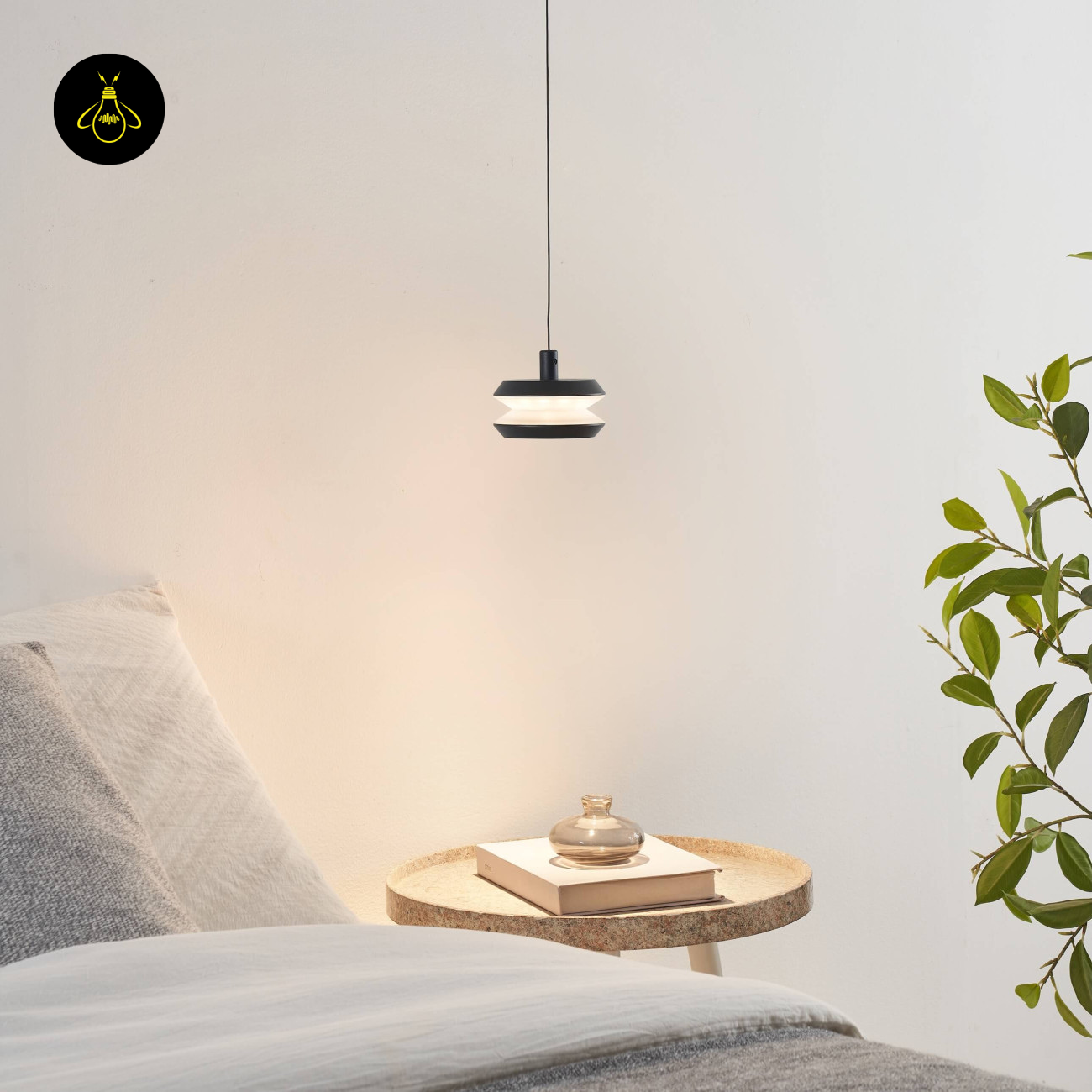 Integrated LED Cylinder Pendant – Matte Black Adjustable | Black Cylinder Pendant | Jagmag Lights