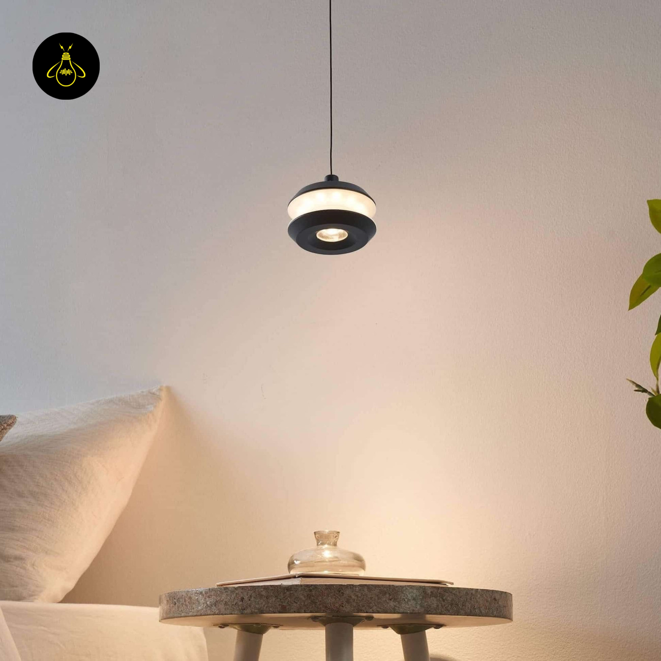 Integrated LED Cylinder Pendant – Matte Black Adjustable | Black Cylinder Pendant | Jagmag Lights