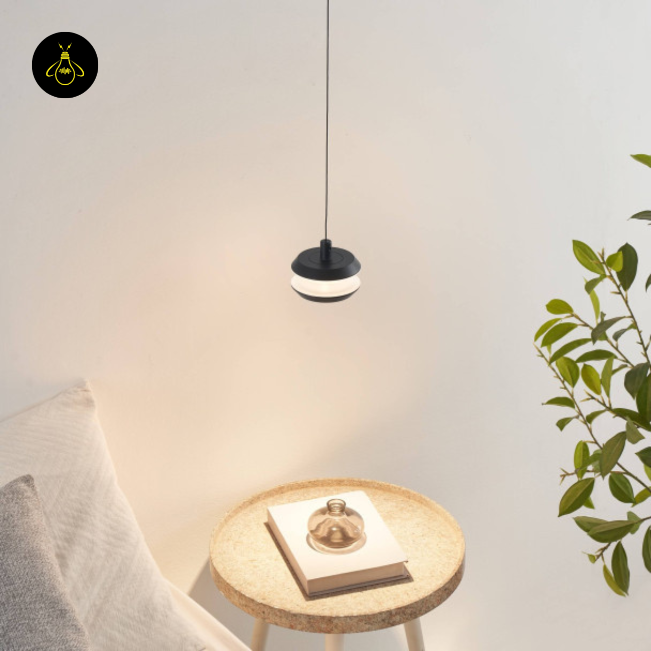 Integrated LED Cylinder Pendant – Matte Black Adjustable | Black Cylinder Pendant | Jagmag Lights