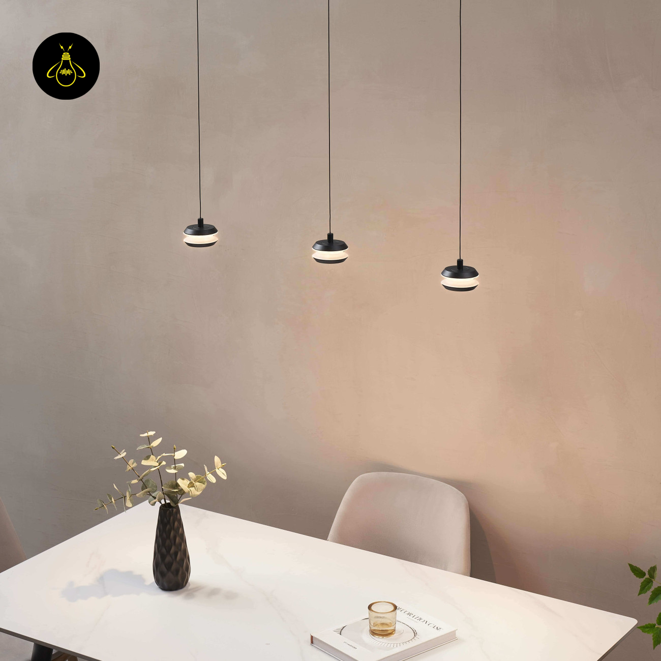 Integrated LED Cylinder Pendant – Matte Black Adjustable | Black Cylinder Pendant | Jagmag Lights