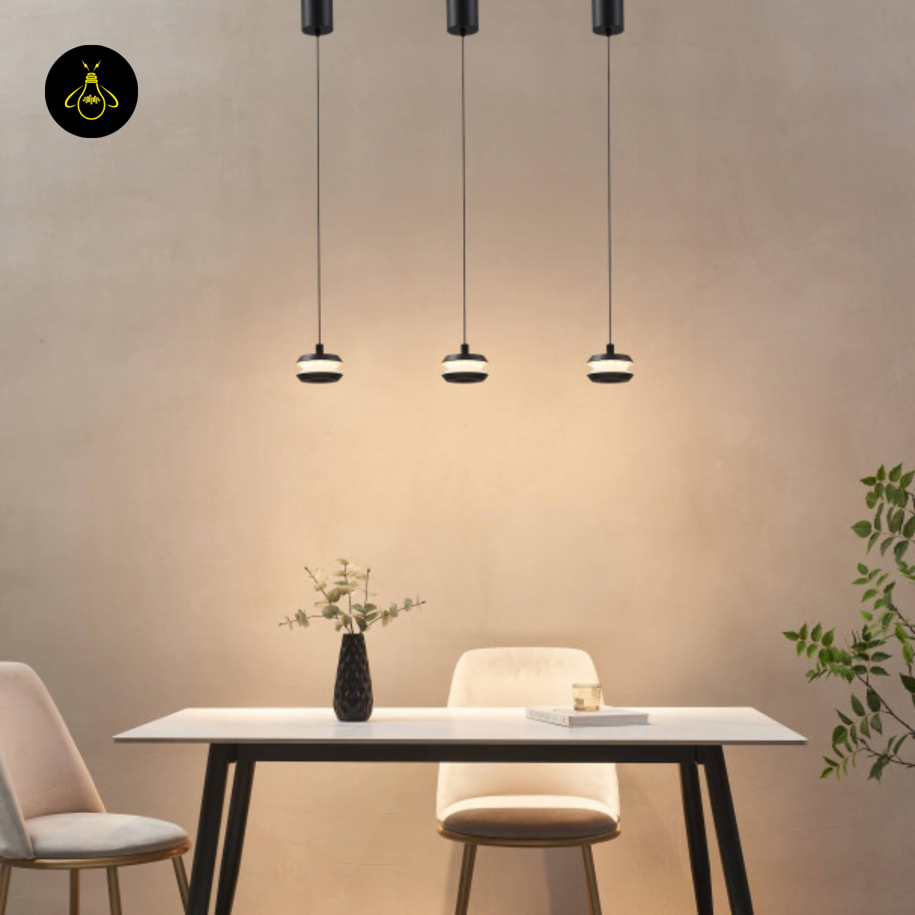 Integrated LED Cylinder Pendant – Matte Black Adjustable | Black Cylinder Pendant | Jagmag Lights