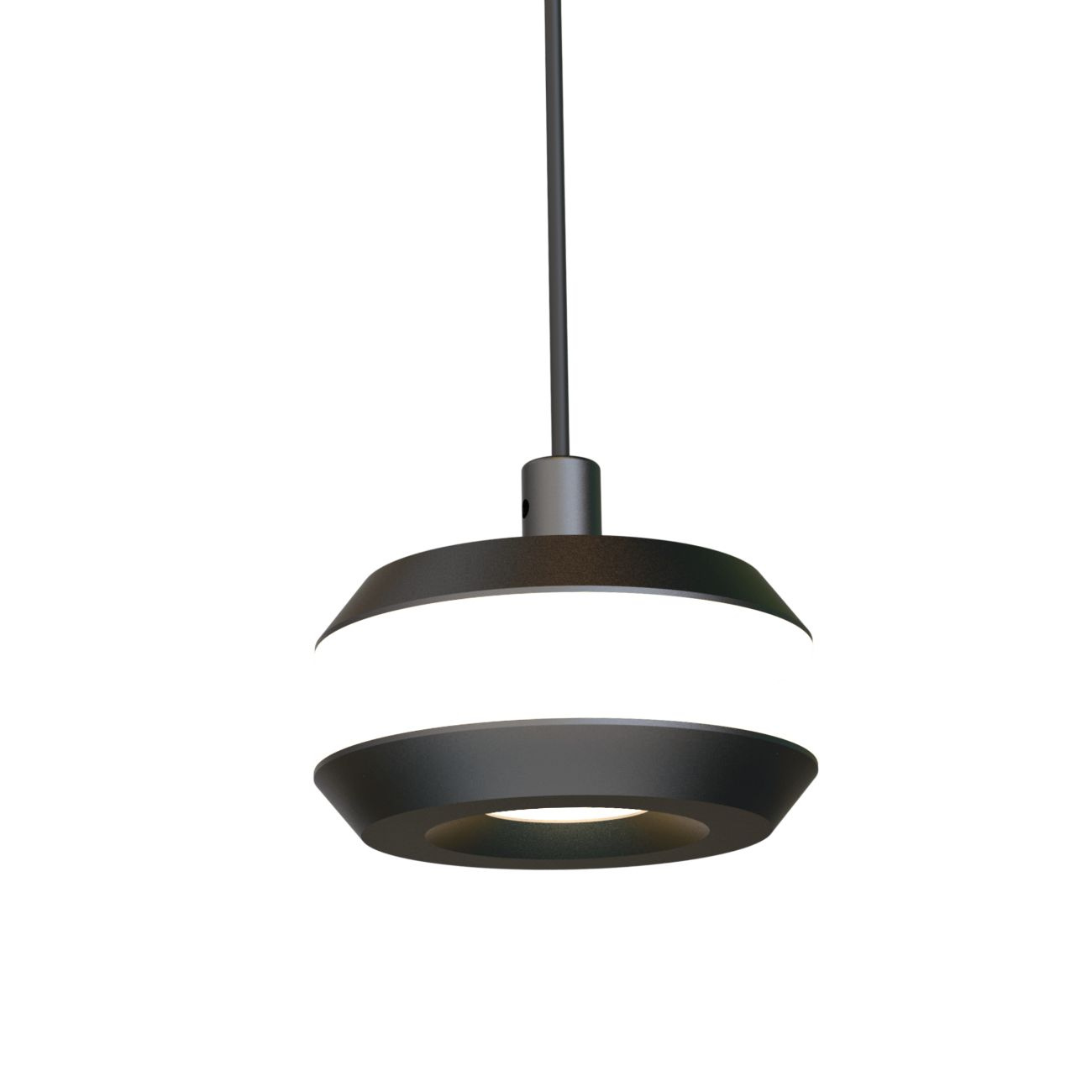 Integrated LED Cylinder Pendant – Matte Black Adjustable | Black Cylinder Pendant | Jagmag Lights
