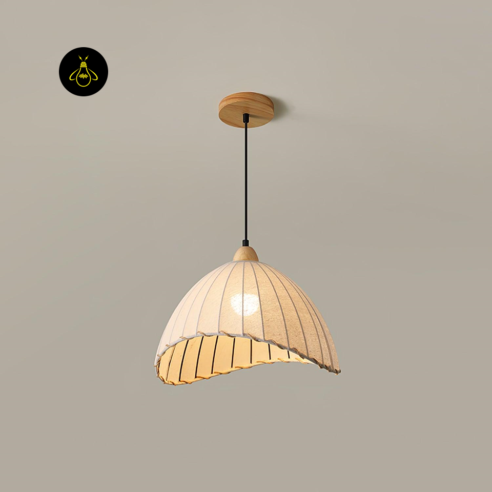 Jagmag Lights Sanna Pendant Lamp | Fabric & Wood | E26/E27