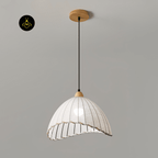 Jagmag Lights Sanna Pendant Lamp | Fabric & Wood | E26/E27 - Fancy and Decorative lights - Brand name jagmag lights