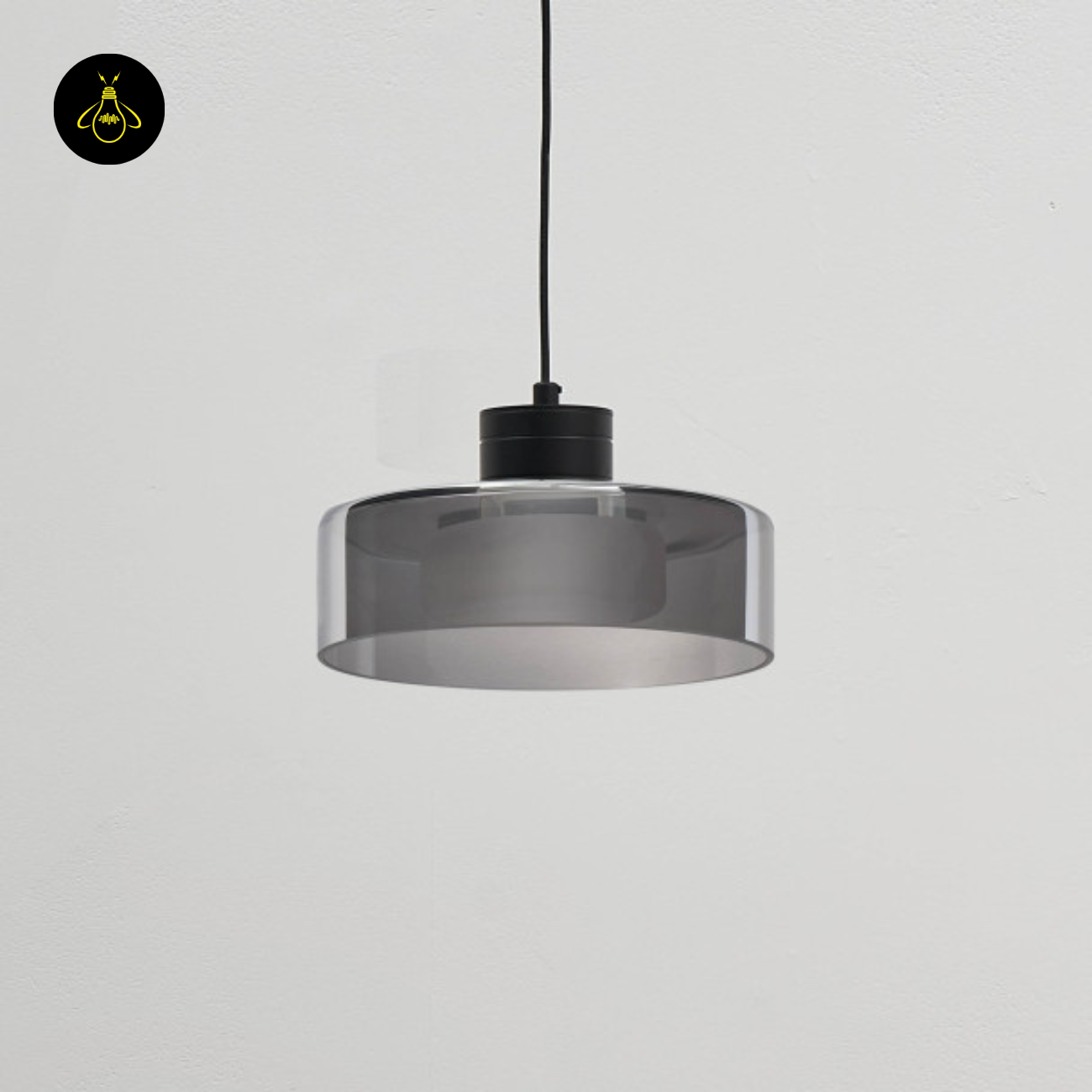 Metal & Smoky Glass LED Pendant Light – Compact Smoky Shade | Modern LED Pendant | Jagmag Lights