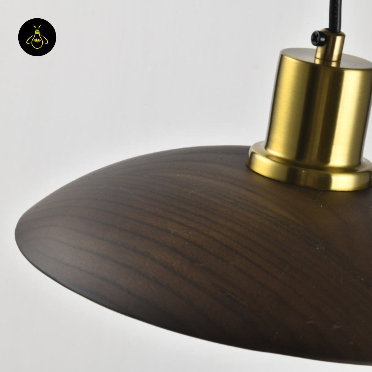 Natural Wood + Brass Pendant Light – Yuli | Carved Wood Lighting for Dining & Kitchen | Jagmag Lights