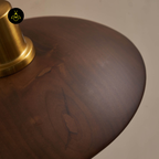 Natural Wood + Brass Pendant Light – Yuli | Carved Wood Lighting for Dining & Kitchen | Jagmag Lights