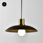 Natural Wood + Brass Pendant Light – Yuli | Carved Wood Lighting for Dining & Kitchen | Jagmag Lights