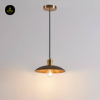 Natural Wood + Brass Pendant Light – Yuli | Carved Wood Lighting for Dining & Kitchen | Jagmag Lights