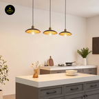 Natural Wood + Brass Pendant Light – Yuli | Carved Wood Lighting for Dining & Kitchen | Jagmag Lights