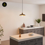 Natural Wood + Brass Pendant Light – Yuli | Carved Wood Lighting for Dining & Kitchen | Jagmag Lights