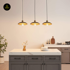 Natural Wood + Brass Pendant Light – Yuli | Carved Wood Lighting for Dining & Kitchen | Jagmag Lights