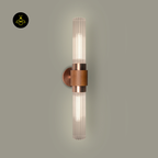 Handcrafted Wood & Glass Wall Lamp for Living Room | Jagmag Lights