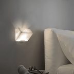 Jagmag Alabaster Wall Sconce with Natural Light Diffusion, White Alabaster Panel, for Stairways and Hallways - Fancy and Decorative lights - Brand name jagmag lights