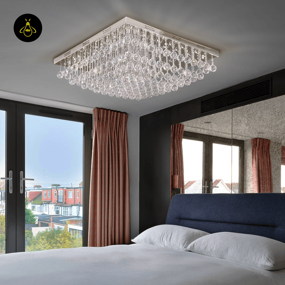 Jagmag Lights Modern Raindrop K9 Crystal Chandelier, for Living Room and Dining Room - Fancy and Decorative lights - Brand name jagmag lights