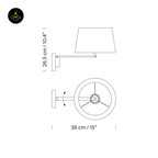 Jagmag Lights Wall Light with Rotating Arm – Satin Nickel Finish, Off White Linen Shade, Modern Swing Motion, Bedroom Accent