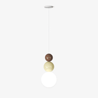Jagmag Lights Acrylic Ball Pendant Light | Modern 3-Sphere Design | G9 | Brown/Beige | Made in India - Fancy and Decorative lights - Brand name jagmag lights