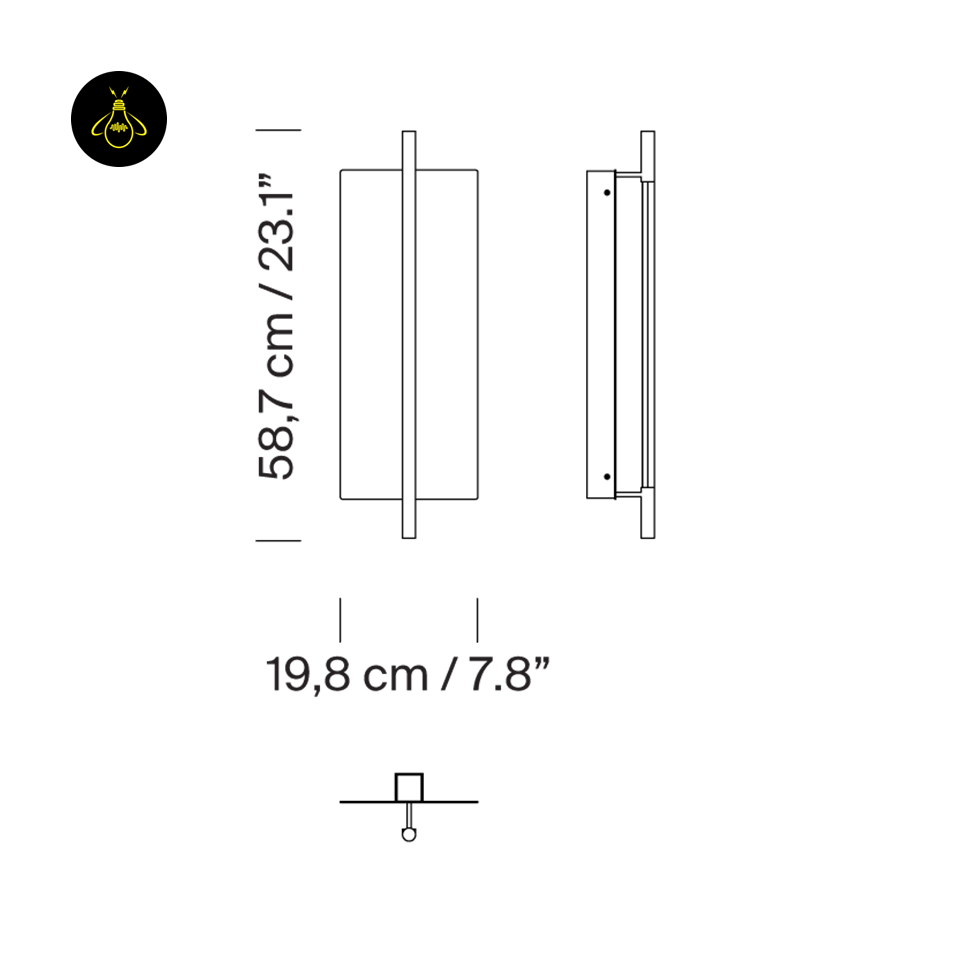 Jagmag Lights Lámina Wall Mounted Lamp – Gold Metallic Shade & Black Structure – Modern Minimalist Wall Light – Built-In LED – Energy Efficient – Made in India