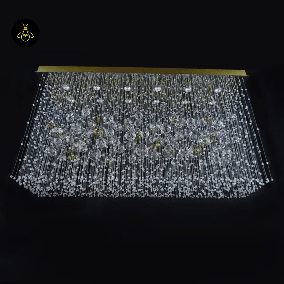 Crystal Raut Ball Chandelier with Stainless Steel Mirror, Gold/Black Finish, for Living Room or Dining Room - Fancy and Decorative lights - Brand name jagmag lights