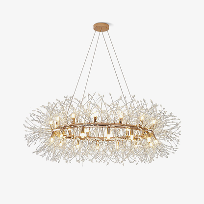 Jagmag Lights Dandelion Chandelier with K9 Crystal, 29.5-Inch, for Living Room