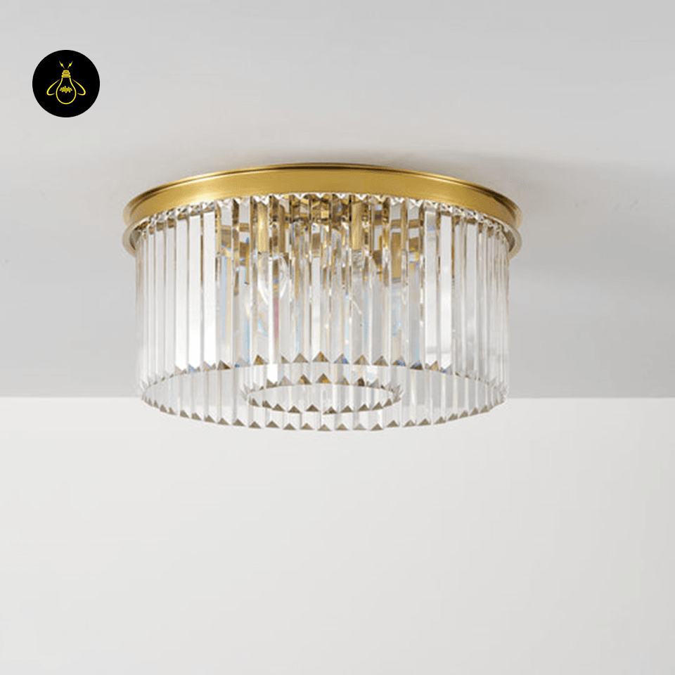 Jagmag Lights Eternal Shine Crystal Chandelier, Satin Gold Finish, for Living Room or Dining Room - Fancy and Decorative lights - Brand name jagmag lights